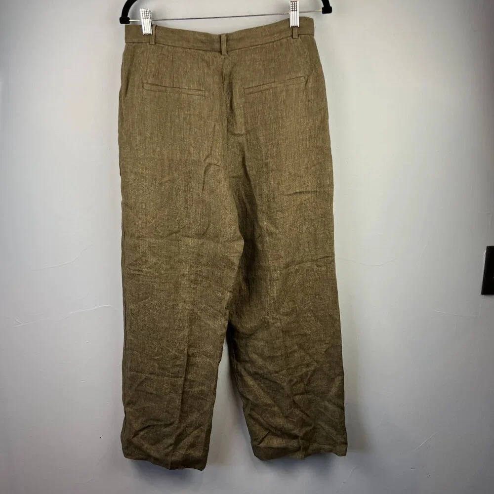 Banana Republic Soho High-Rise Wide-Leg Linen Pant Size 10P - Picture 10 of 10